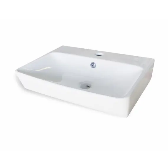 Тумба-умывальник Comforty Эдинбург-60Н напольная бетон светлый с черной столешницей с раковиной