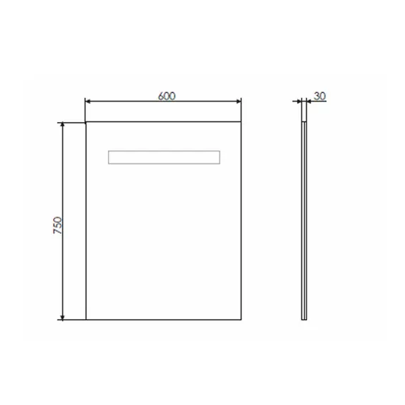 Зеркало Comforty Виола-60 светодиодная лента, бесконтактный сенсор 600*750