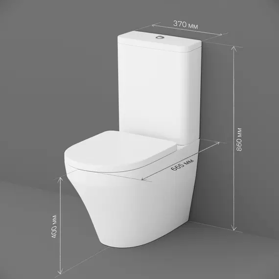 Унитаз напольный AM.PM Inspire C508607WH с сид. микролифт, универс. выпуск