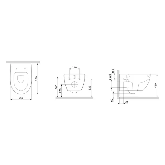 Унитаз подвесной AM.PM Awe C111738WH c сиденьем микролифт, белый