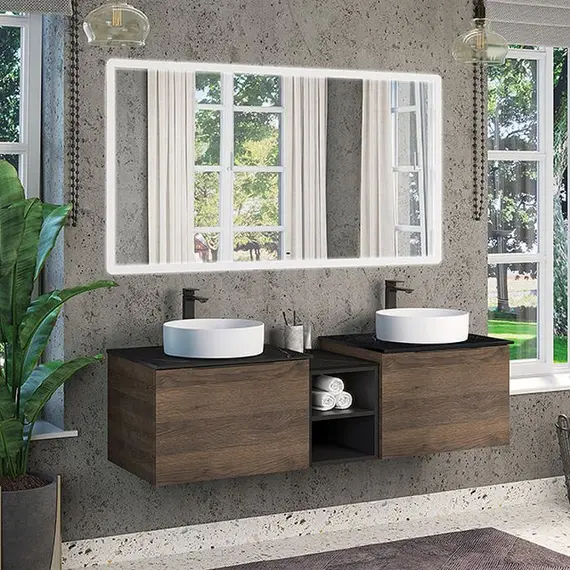 Зеркало для ванной Comforty Портленд-150 LED-подсветка, бесконтактный сенсор