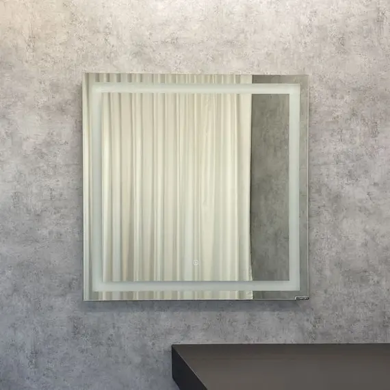 Зеркало Comforty Квадрат 75/90 светодиодная лента, бесконтактный сенсор