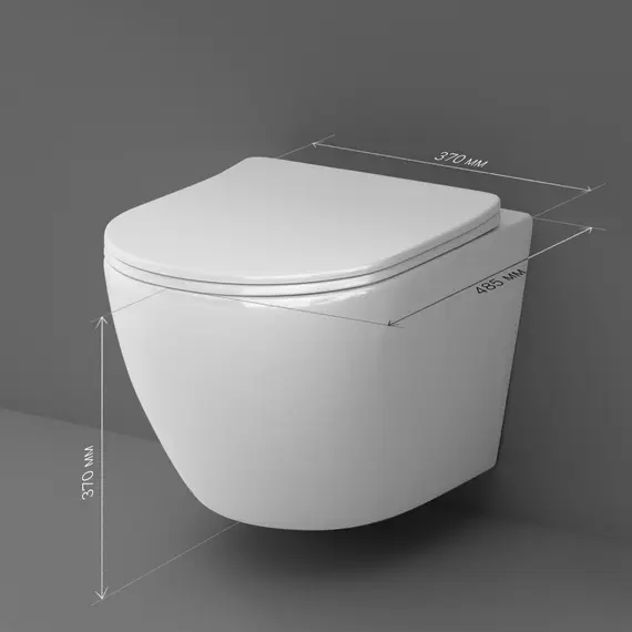 AM.PM Like подвесной унитаз AquaSpin с сид м/лифт