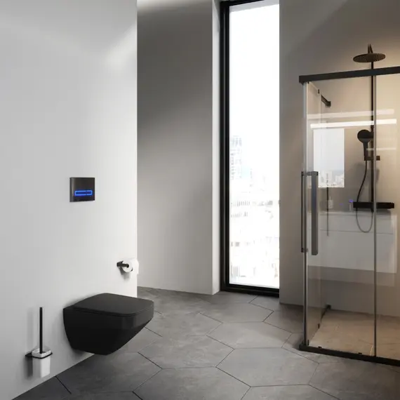 AM.PM Inspire V2.0 подвесной унитаз FlashClean с сиденьем микролифт, черн мат