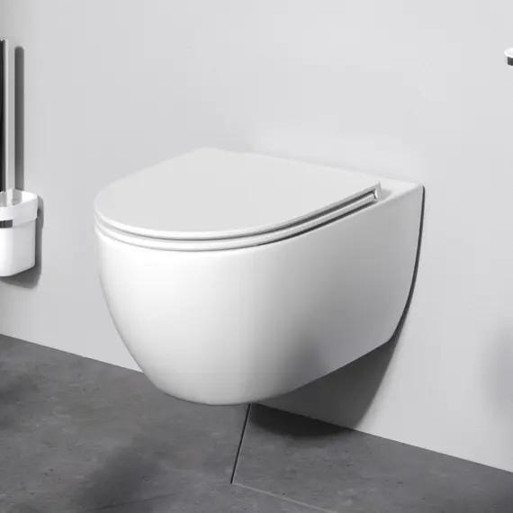 Унитаз подвесной AM.PM Awe C111700WH безободковый c сиденьем микролифт, белый