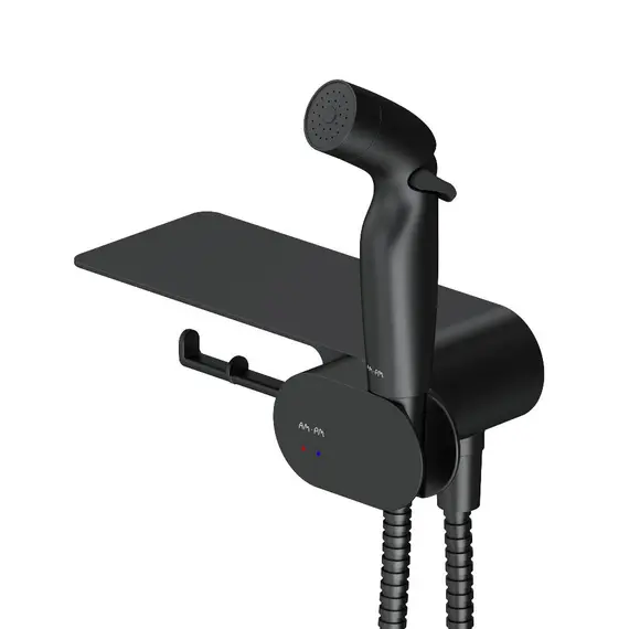 AM.PM Spirit V2.0 набор подвесной унитаз с гиг.душем, черный