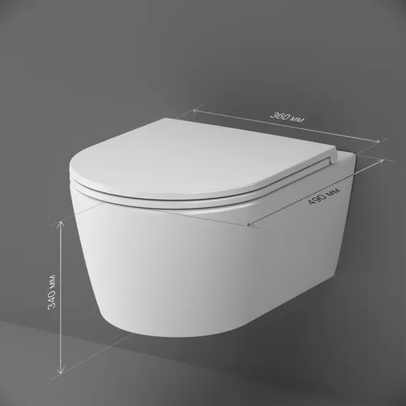 AM.PM Func подвесной унитаз 49 см FlashClean с сиденьем микролифт