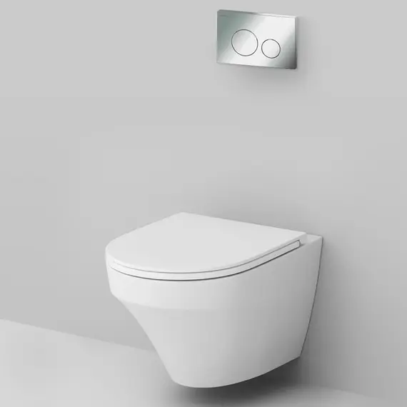 AM.PM Инсталл с клав Pro L глянц хром с подв унит Inspire FlashClean с сид м/л