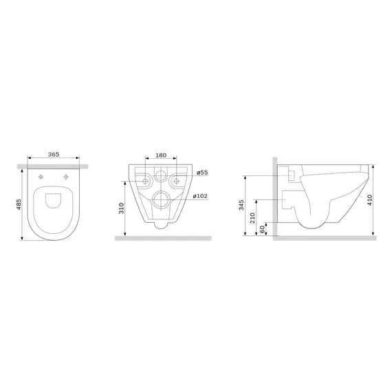 AM.PM Spirit V2.0 подвесной унитаз FlashClean с сиденьем микролифт, бел мат
