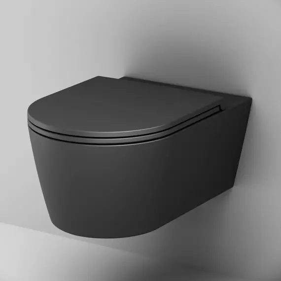 AM.PM  Func подвесной унитаз 54 см FlashClean с сиденьем микролифт, черн мат