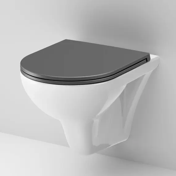 AM.PM  Gem подвесной унитаз FlashClean с черным матовым сиденьем микролифт