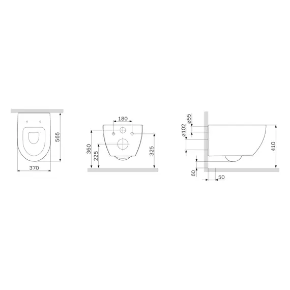 AM.PM Awe подвесной унитаз FlashClean с сиденьем микролифт
