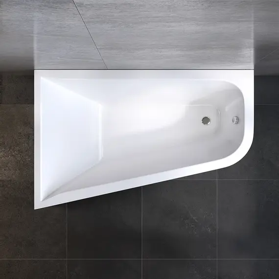 AM.PM Ванна акриловая spirit  ассиметричная 160x100, без слива/перелива, левая