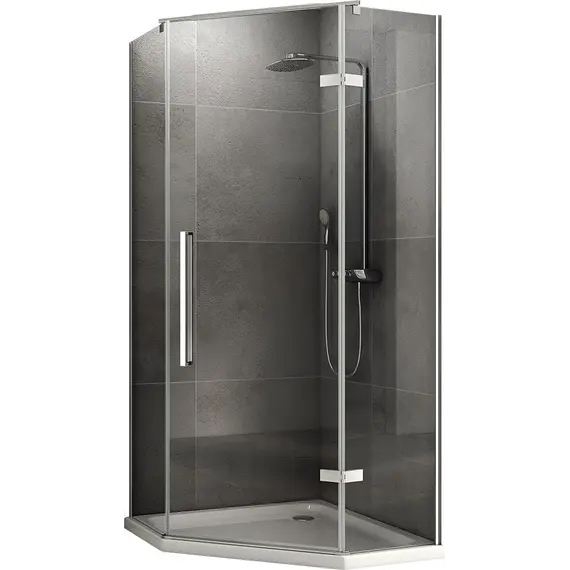 Душевой уголок ABBER Ewiges Wasser прозрачное , профиль хром