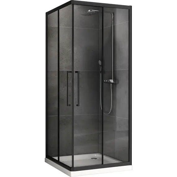 Душевой уголок ABBER Schwarzer Diamant квадрат , прозрачное/черный