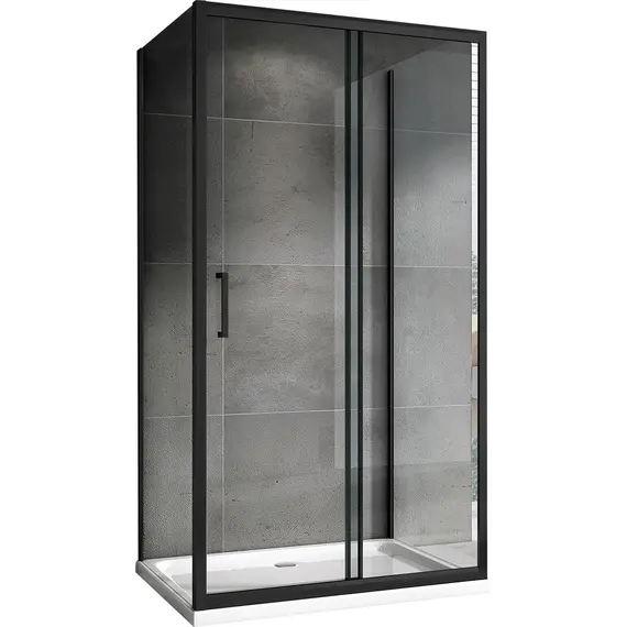 Душевой уголок ABBER Schwarzer Diamant AG30100B-S100B-S100B пристенный