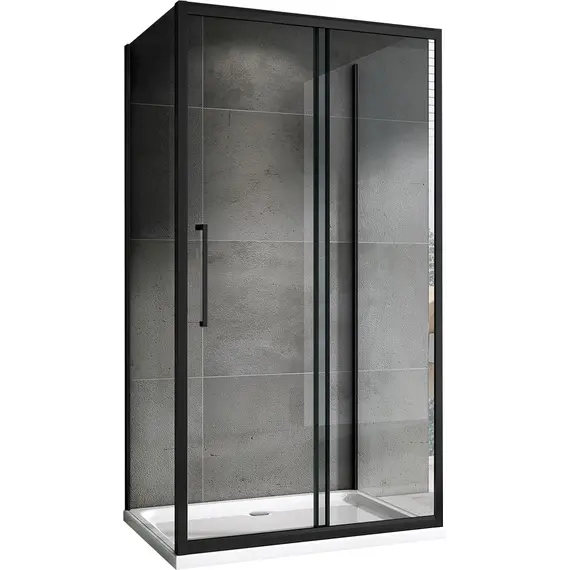 Душевой уголок ABBER Schwarzer Diamant AG30100BH-S100B-S100B пристенный