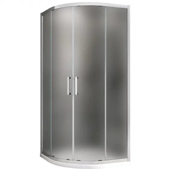 Душевой уголок ABBER Schwarzer Diamant  трапеция , матовое/хром