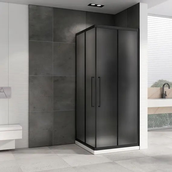 Душевой уголок ABBER Schwarzer Diamant квадрат, матовое/черный