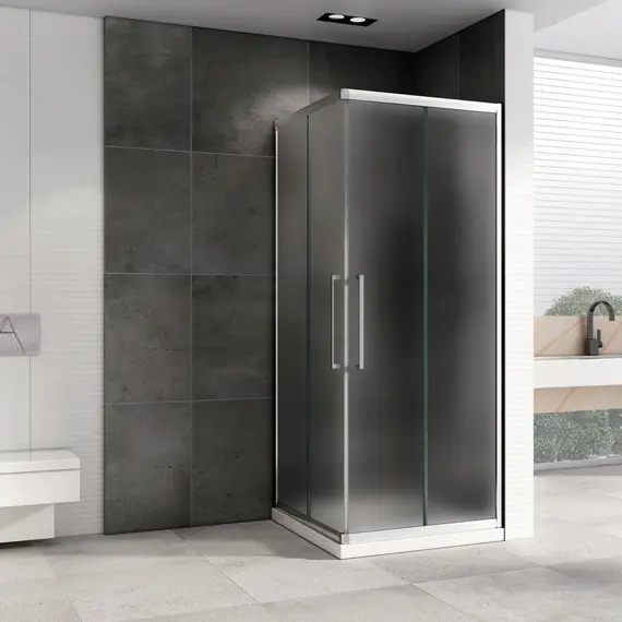 Душевой уголок ABBER Schwarzer Diamant квадрат, матовое/хром