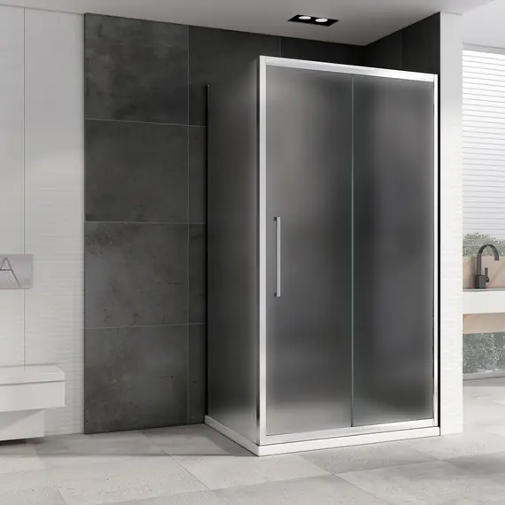 Душевой уголок ABBER Schwarzer Diamant   матовое/хром , в угол