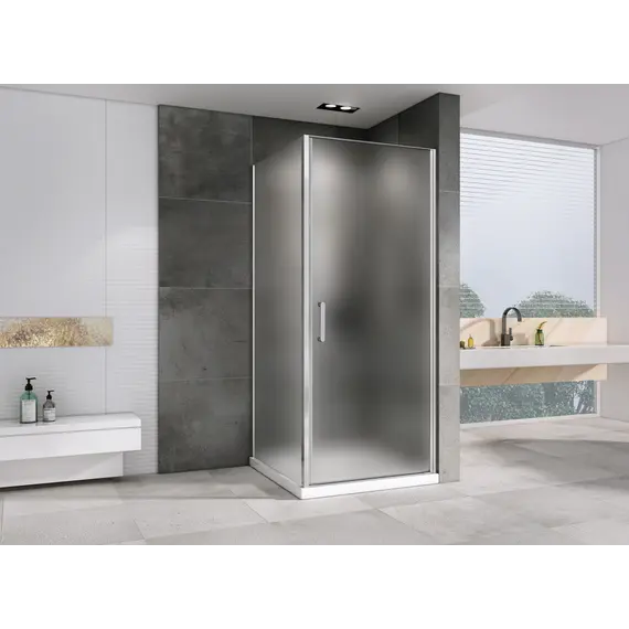 Душевой уголок ABBER Sonnenstrand  матовое/хром , в угол