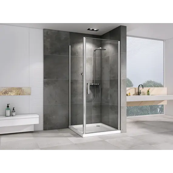 Душевой уголок ABBER Sonnenstrand  прозрачное/хром , в угол
