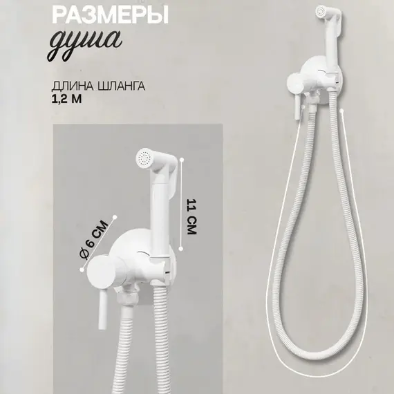 Душ гигиенический ACWEN 82003W белый матовый