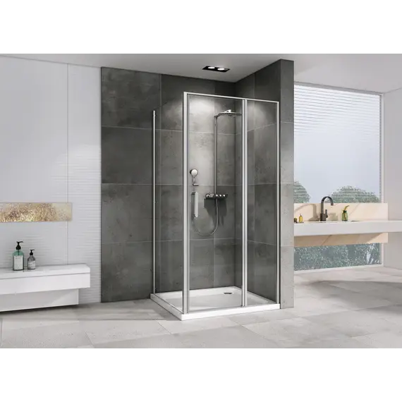 Душевой уголок ABBER Sonnenstrand  прозрачное/хром , в угол
