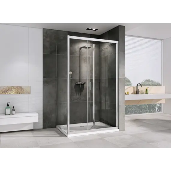 Душевой уголок ABBER Sonnenstrand  прозрачное/хром , в угол