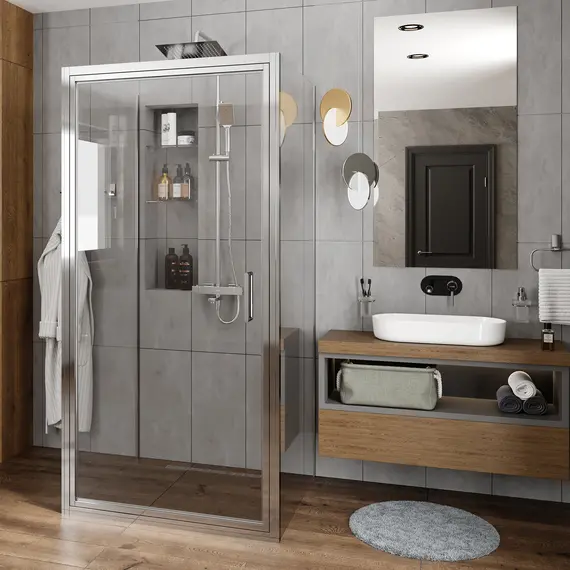 Душевой уголок  WasserKRAFT Salm пристенный