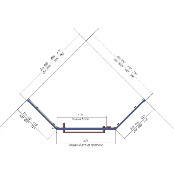 Душевой уголок RGW PA-081 хром сатин