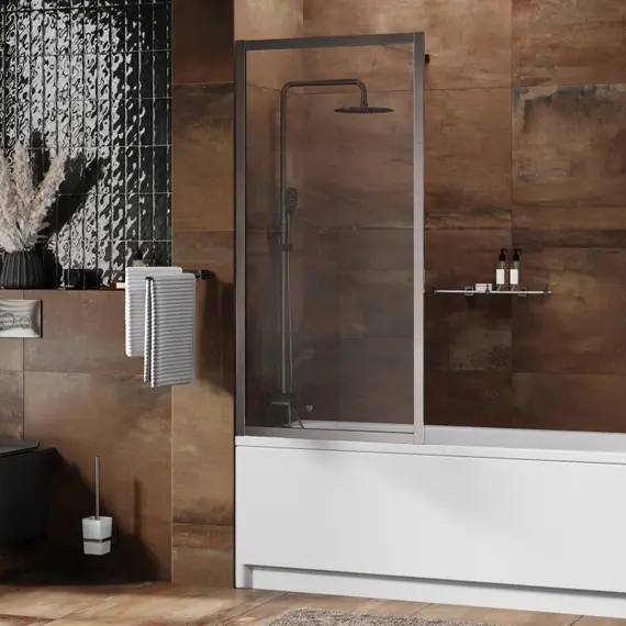 Стеклянная шторка WasserKRAFT Abens 20W01-80 Brushed nickel Fixed