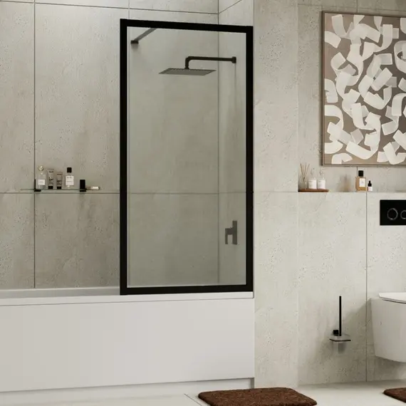 Стеклянная шторка WasserKRAFT Abens 20W01-80 Matt black Fixed