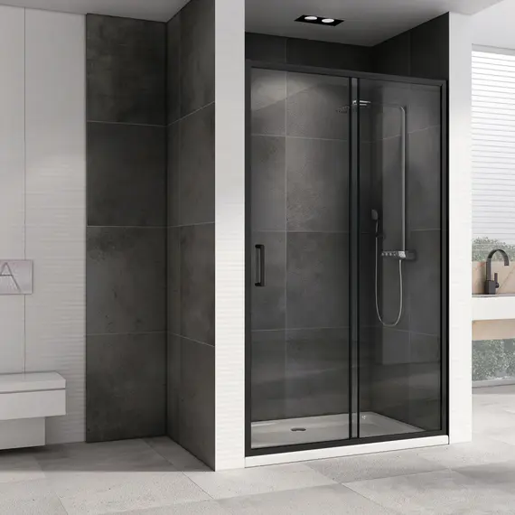 Душевая дверь ABBER Schwarzer Diamant прозрачное/черный/H-190см