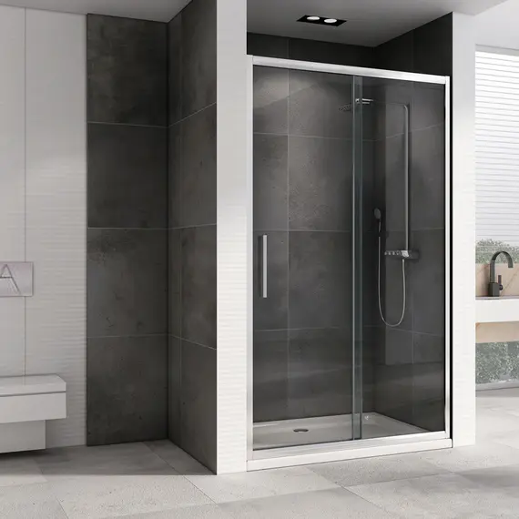 Душевая дверь ABBER Schwarzer Diamant прозрачное/хром