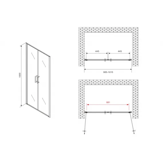 Душевая дверь ABBER Sonnenstrand AG04100C