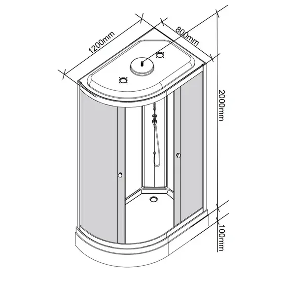 Кабина душевая  EC1231L/R  PARLY