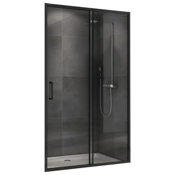 Душевая дверь ABBER Schwarzer Diamant прозрачное/черный/H-190см