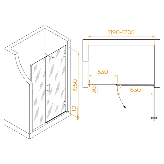 Душевая дверь RGW HO-012B