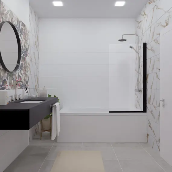 Шторка на ванну Triton Соло 75 БЛЭК