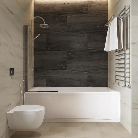 Шторка на ванну Triton Соло 75 хром