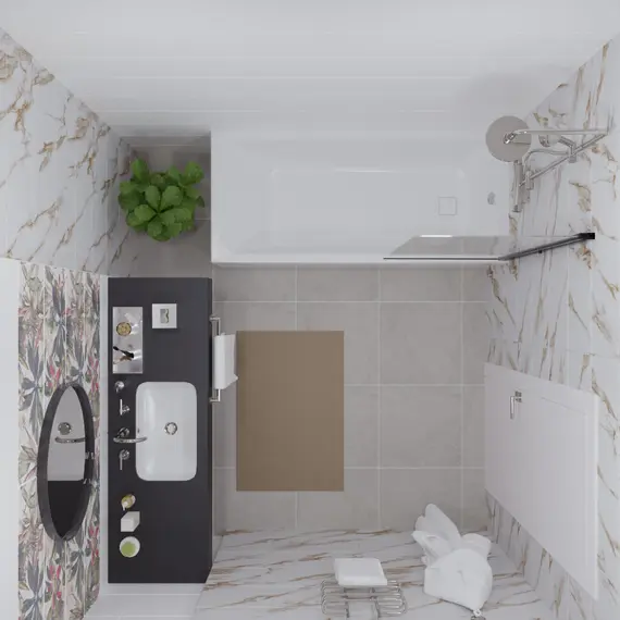 Шторка на ванну Triton Соло 75 БЛЭК