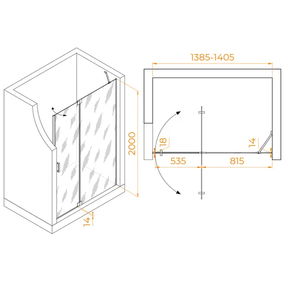 Душевая дверь RGW HO-014B