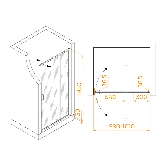 Душевая дверь RGW LE-103B