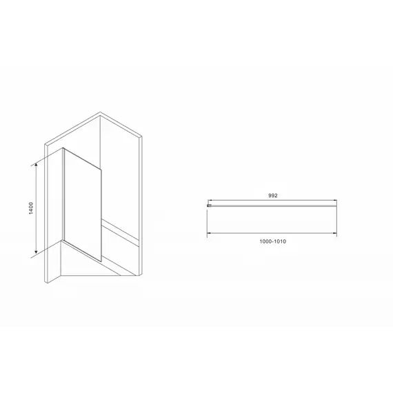 Шторка на ванну ABBER Immer Offen