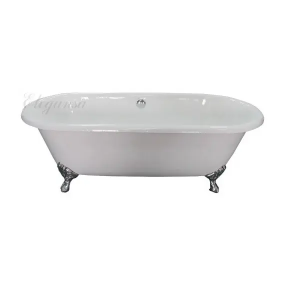 ВАННА чугунная ELEGANSA "GRETTA"  IRON FEET сhrome