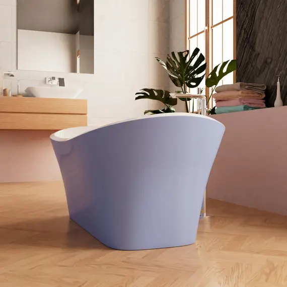 Ванна акриловая Frank F6104 White/Light Blue  170х75