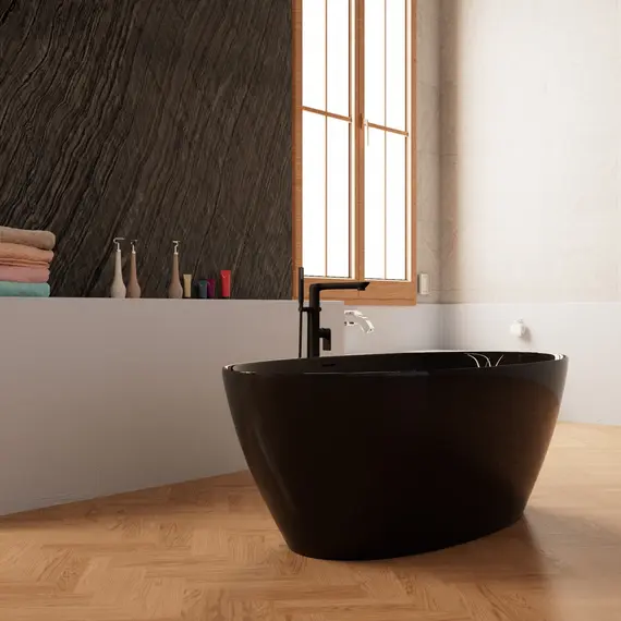 Ванна акриловая Frank F6123 Black/Black  170х81