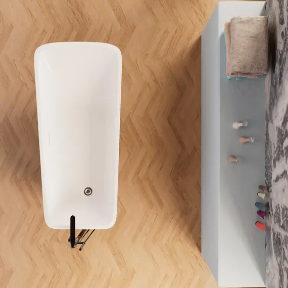 Ванна акриловая Frank F6106 White/Black 170х80